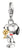 Ciondolo Charm 18k Argento 925 riciclato placcato oro con smalto a freddo motivo Snoopy & Woodstock Friends Thomas Sabo Modello: 2228-427-7