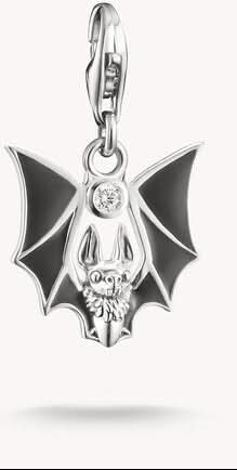 Affascinante Charm Pendente Pipistrello in Argento Sterling con Zirconia Scintillante - Thomas Sabo Modello: 2229-691-11
