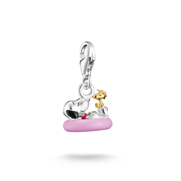 Thomas Sabo 2244-427-7 Charm • Ciondolo Snoopy • Argento Sterling 925 con placcatura in oro 18 carati