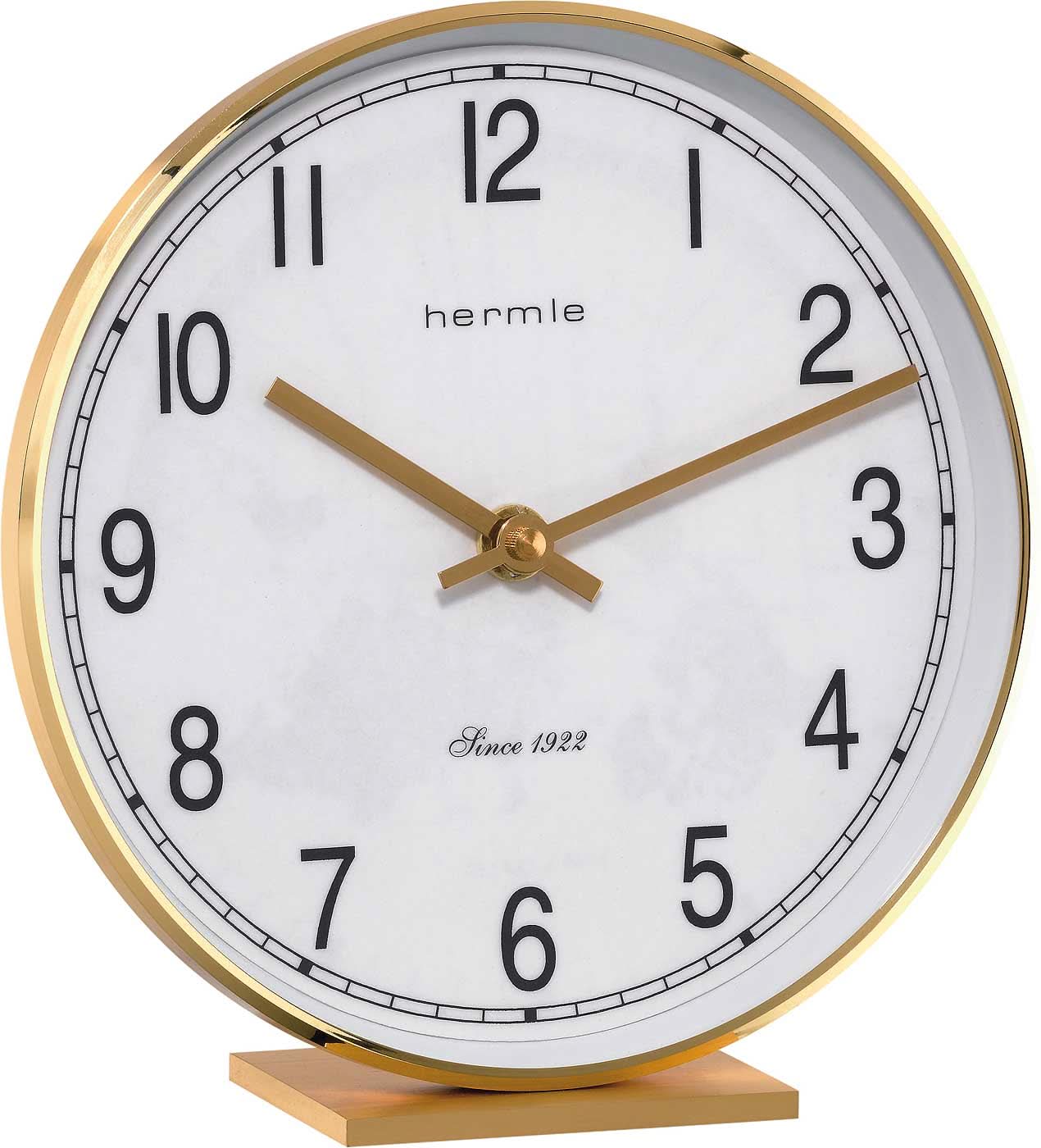 Orologio da tavolo Hermle 19x18x6,5 cm Ottone • Made in Germany • Movimento al quarzo