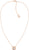 Collana in acciaio inossidabile con catena sottile e ciondolo rotondo con pietra chiara