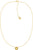 Collana color oro con piccolo pendente TH e catenella di estensione