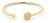 Bracciale color oro con perla rotonda e placca decorativa con pietre scintillanti