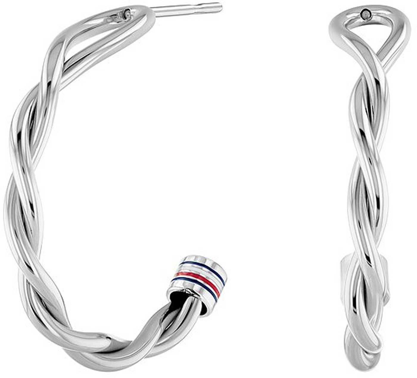 Orecchini a cerchio intrecciati in acciaio inossidabile - Tommy Hilfiger Modello: 2780686