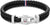 Tommy Hilfiger bracciale in pelle, pelle nera intrecciata, con chiusura in metallo e striscia con logo