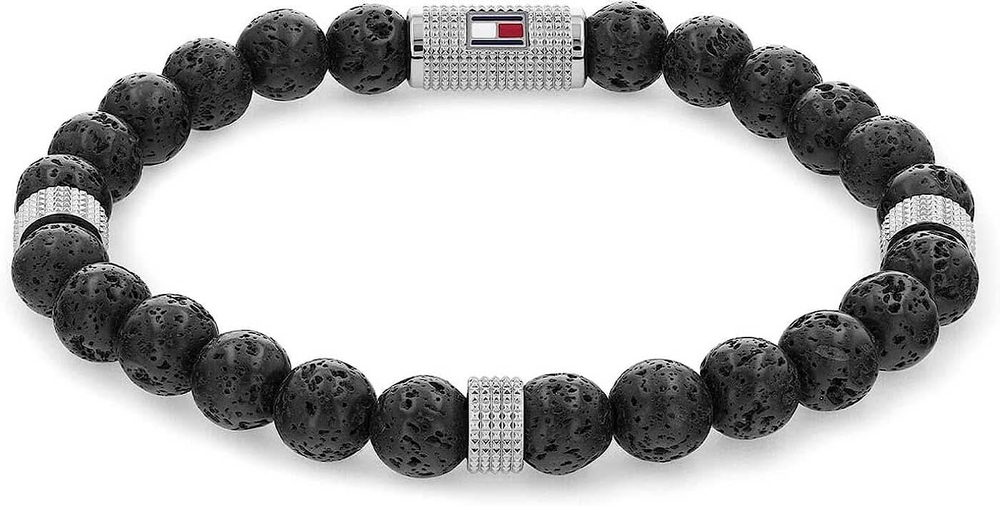 Bracciale da uomo in pietra lavica Tommy Hilfiger 2790435