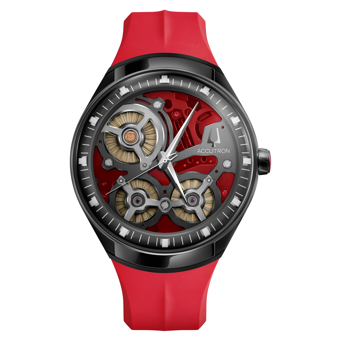 Bulova 28A206 Herrenuhr Accutron DNA Casino Limited Edition Schwarz • Saphirglas • Analog-Quarz Kaliber NS30