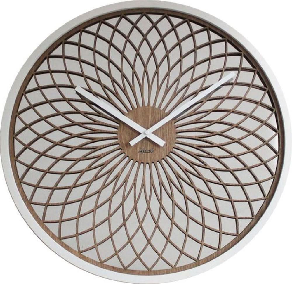 Orologio da parete Hermle 50 cm Ø legno • Preciso movimento al quarzo • Design moderno
