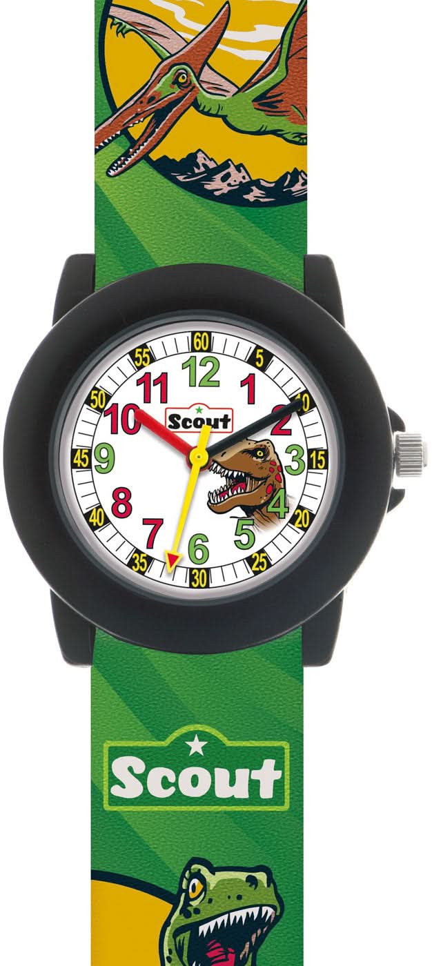 Orologio Scout Crystal Dino 280305041 da ragazzo • Orologio didattico pensato per l'apprendimento • Impermeabile 5 Bar