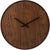 Orologio da parete in legno con numeri romani, lancette nere e cassa in legno marrone