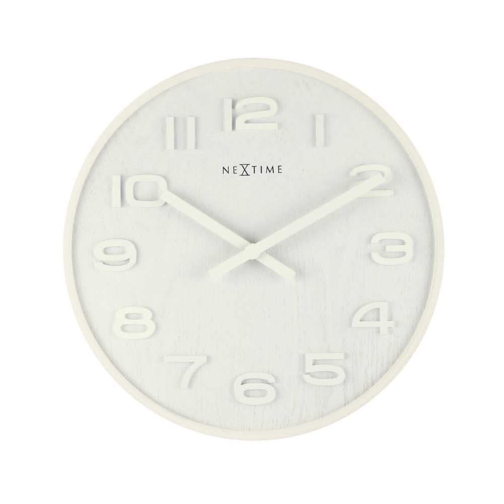 Orologio da parete Nextime 35 cm Ø Legno • Design moderno • Legno sostenibile