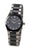 Orologio da bracciale Boccia con cinturino in titanio puro e quadrante scuro, display rotondo con indici