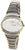 Orologio da donna con quadrante bianco, accenti color oro e bracciale in metallo grigio