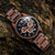 Holzkern Buschwerk HK1073 Herren Armbanduhr Braun • Chronographenwerk • Echtmarmor-Zifferblatt, Bild 2