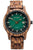 Holzkern Nightbird Herren Armbanduhr Grün • Automatikwerk • Naturholz Zebrano