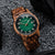Holzkern Nightbird Herren Armbanduhr Grün • Automatikwerk • Naturholz Zebrano, Bild 5