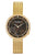 Holzkern Coralline Damenuhr Goldfarben • Saphirglas • Schweizer Quarzwerk