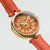 Holzkern Mirrormaze Damen Armbanduhr Goldfarben • Saphirglas • Holzmarketerie Tulpenbaum, Bild 2