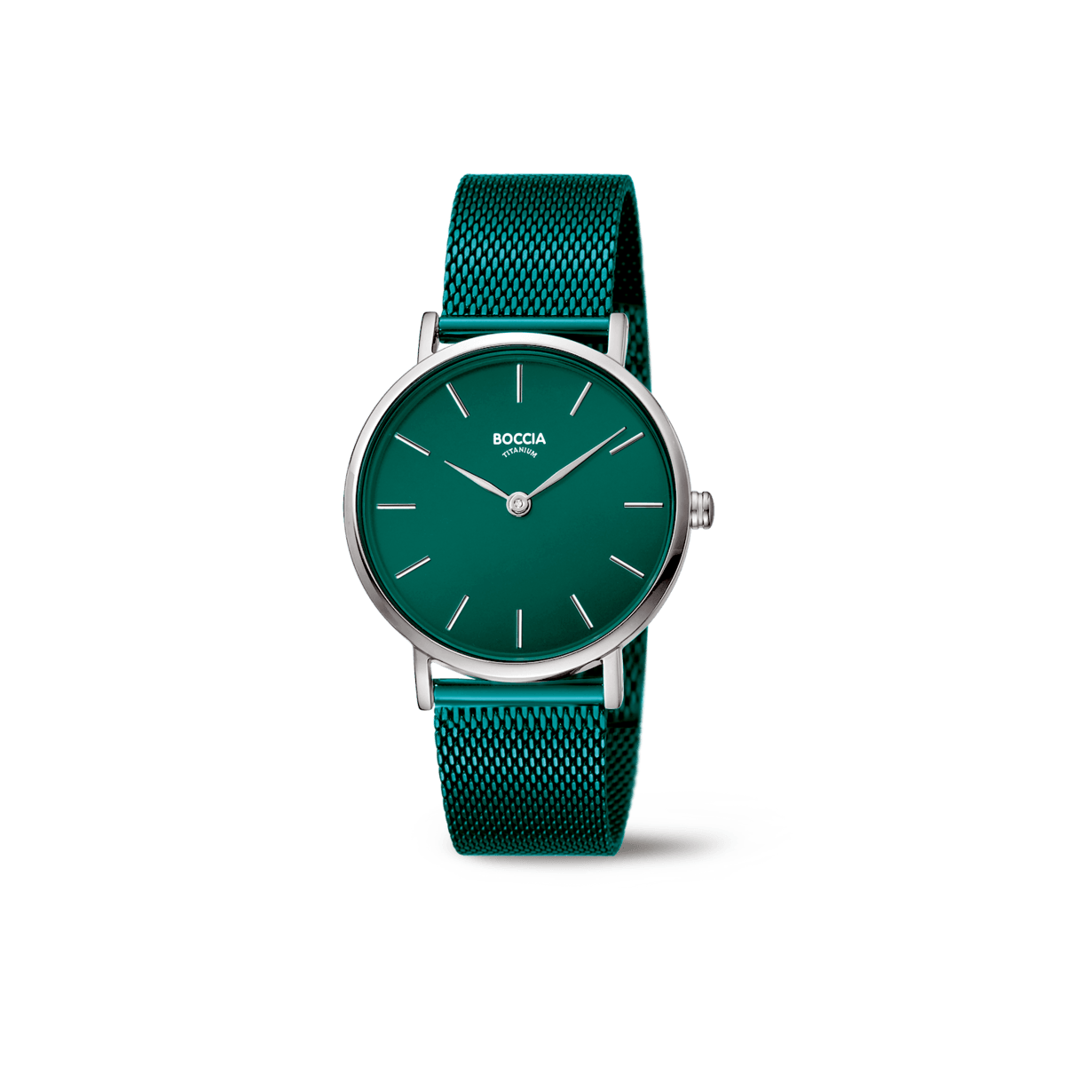 Boccia Titanium 3281-10 Damen Armbanduhr • Milanaise-Gliederband • Reintitan-Gehäuse