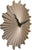 Orologio da parete, design a conchiglia color oro con parte centrale e lancette nere