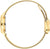Danish Design Damenuhr Seitenansicht mit goldfarbenem Gehäuse und Maschenarmband