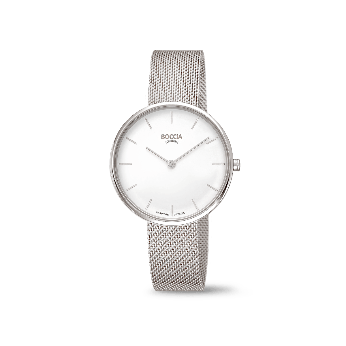Boccia Titanium 3327-09 Damen Armbanduhr • Saphirglas • Milanaise-Band