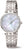 Orologio unisex con bracciale in acciaio inossidabile argentato, cassa rotonda e quadrante azzurro