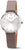 Orologio da donna Boccia con cinturino in pelle marrone, cassa rotonda, quadrante bianco