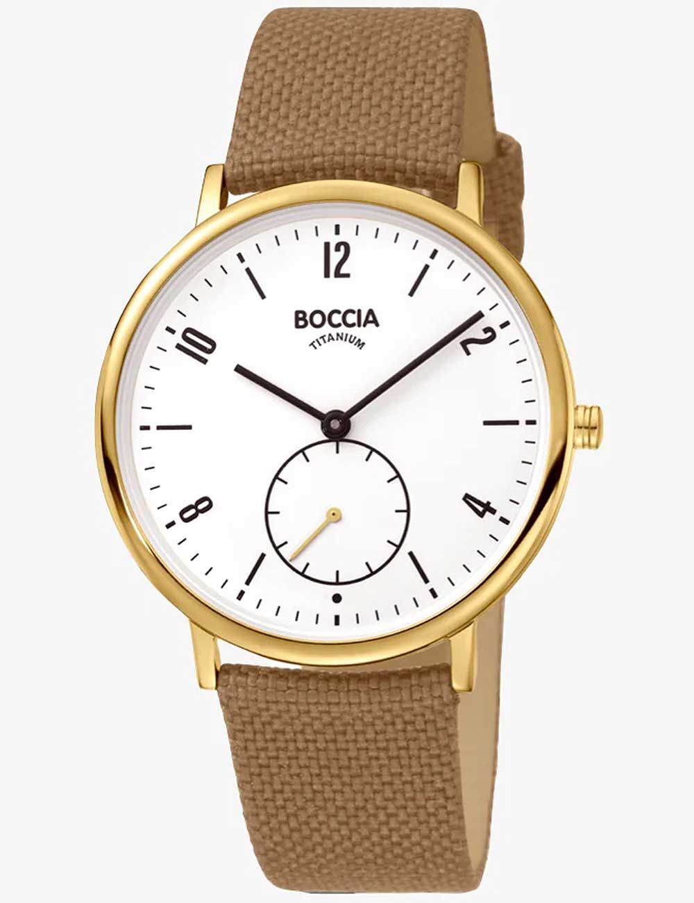 Boccia Titanium 3350-04 Damen Armbanduhr Weiß • Titan-Gehäuse • Mineralglas