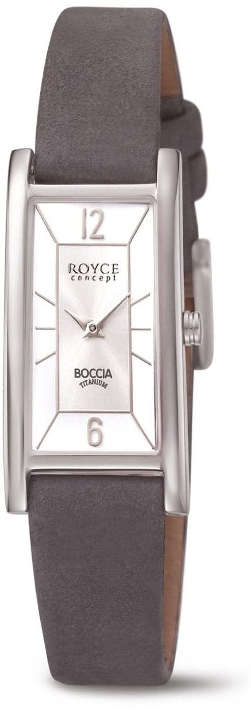 Orologio da donna con cassa rettangolare e cinturino in pelle scura