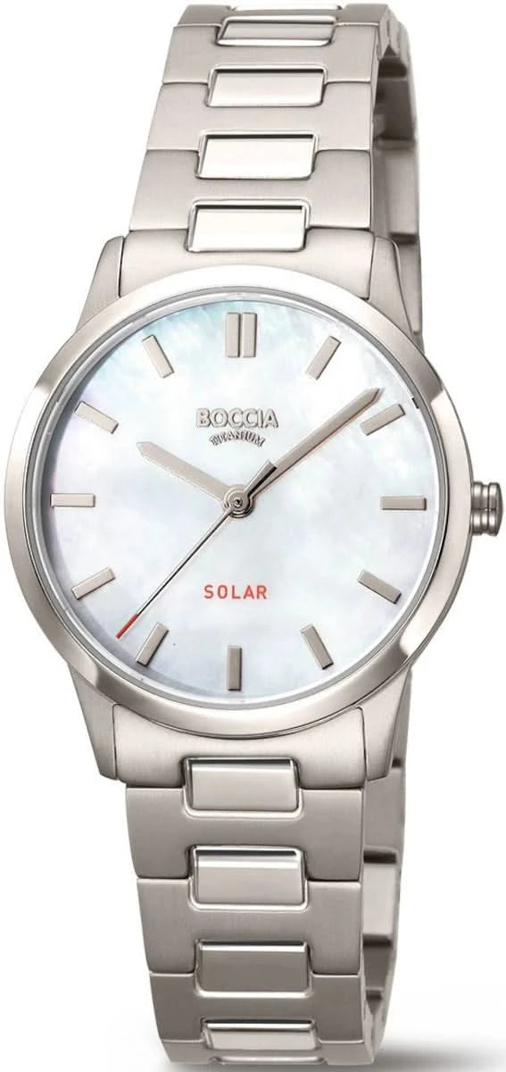 Orologio da donna Boccia Solar 3363-03 • Puro titanio delicato sulla pelle • Alimentazione solare sostenibile