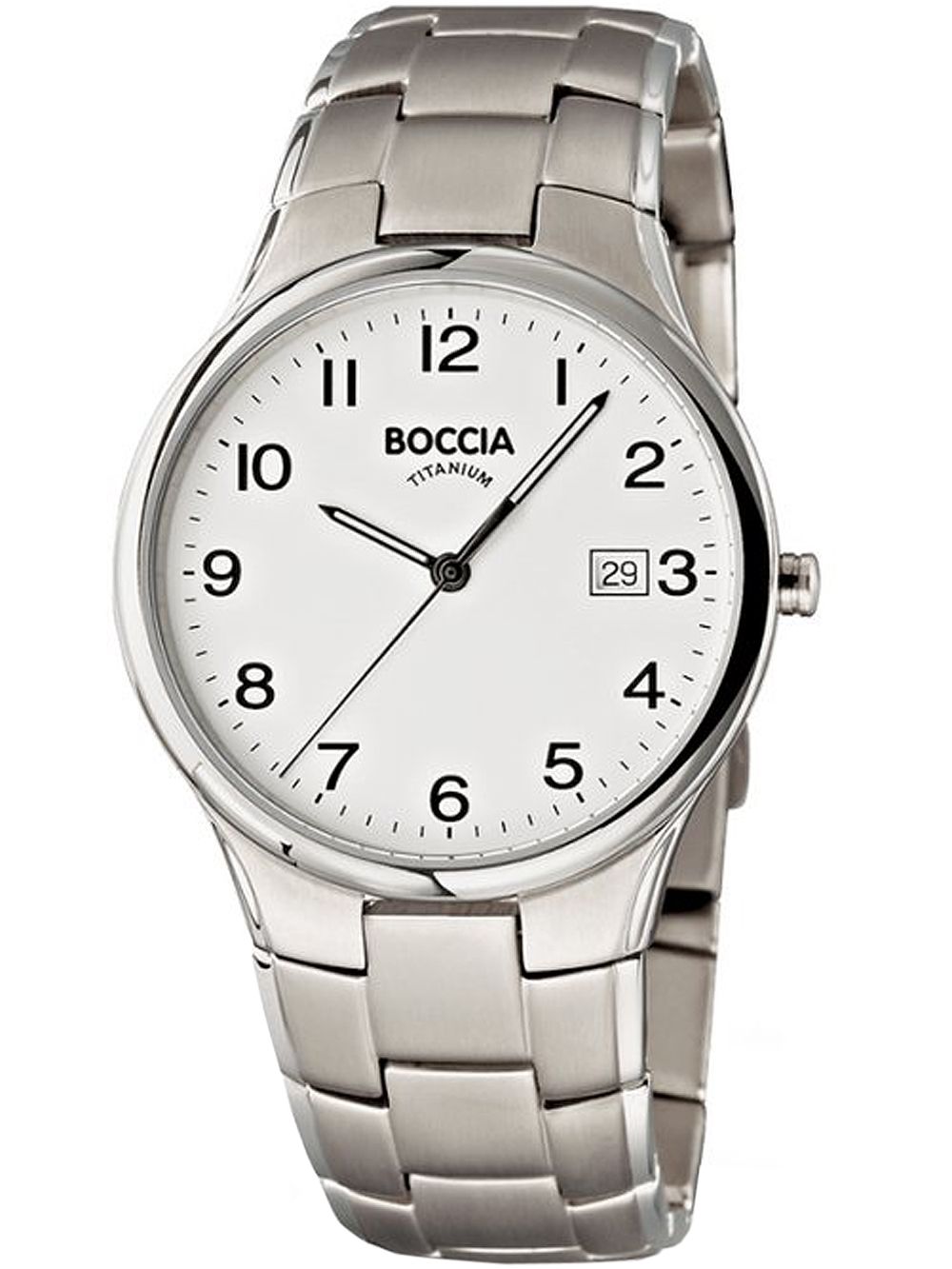Boccia Titanium 3512-08 Herren Armbanduhr • Mineralglas • Superflaches Titangehäuse
