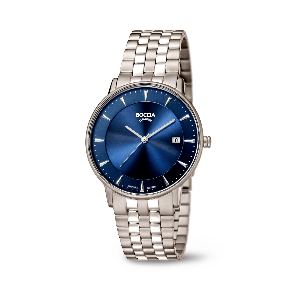 Boccia 3607-03 Herren Armbanduhr • Reintitan mit Saphirglas • Datum