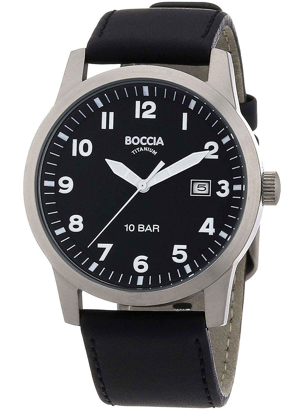 Boccia Titanium 3631-01 Herren Armbanduhr • Mineralglas • 10 ATM Wasserdicht