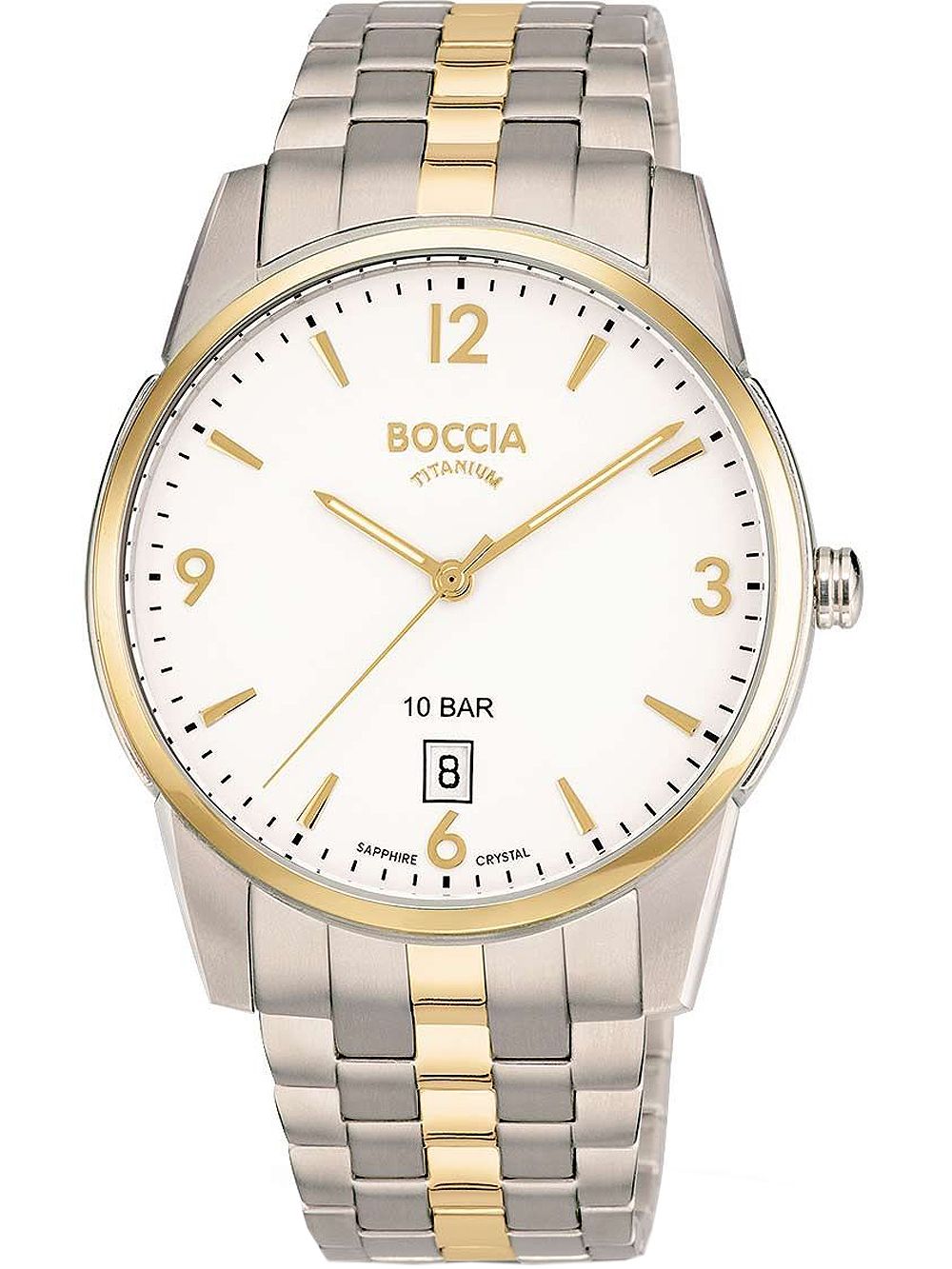 Boccia Titanium 3632-02 Herrenuhr Silber • Saphirglas • 10 ATM Titangehäuse