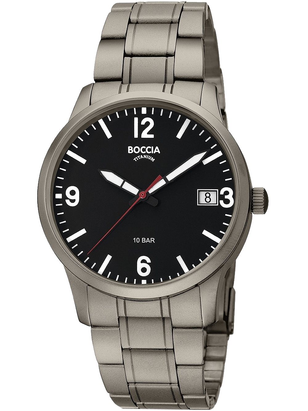 Boccia Classic 3650-03 Herren Armbanduhr • Titangehäuse 40 mm • 10 bar Wasserdicht