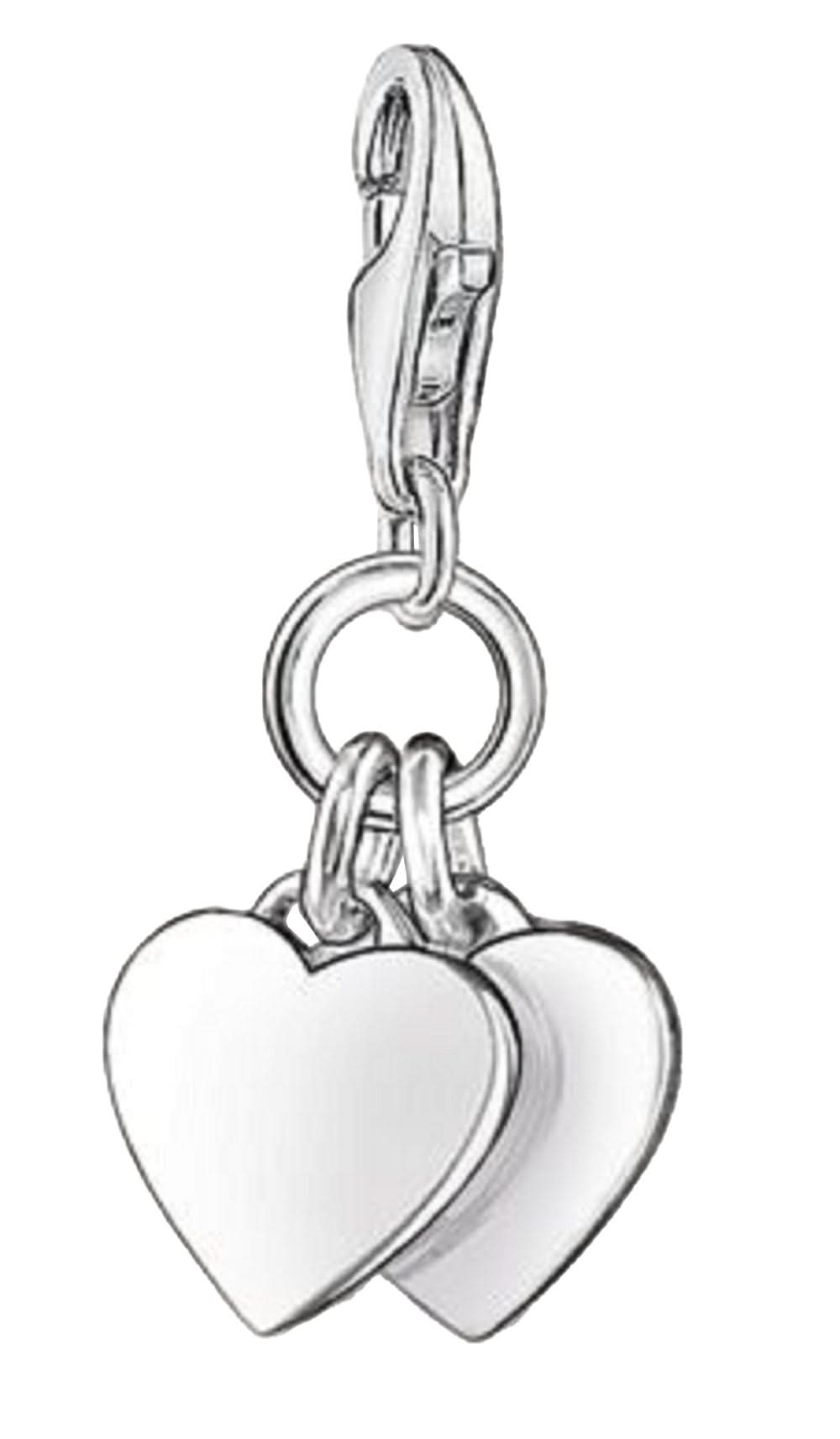Charm a pendente due cuori - Argento Sterling 925