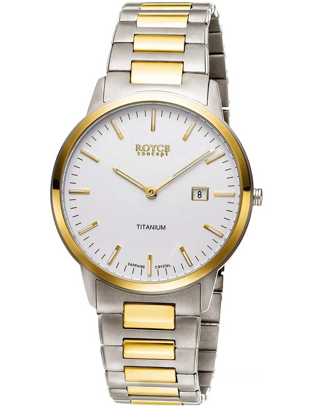 Boccia Royce 3658-05 Herrenuhr Bicolor • Saphirglas • Titangehäuse