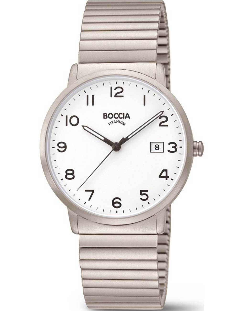 Boccia Titanium 3660-01 Herrenuhr Grau • Mineralglas • Leichtgewicht Titan