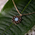 Collana con ciondolo in madreperla blu - Modello con anima in legno: Jewelry