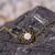 Bracciale con ciondolo in madreperla bianca - Nucleo in legno Modello: Jewelry