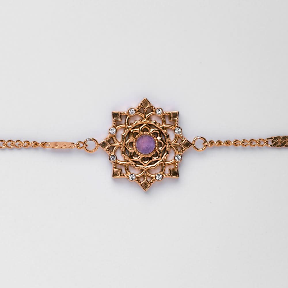 Bracciale Aphonia con ciondolo a fiocco di neve - Nucleo in legno Modello: Jewelry