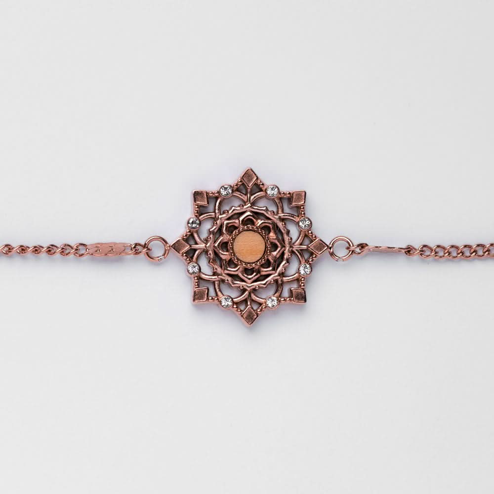 Bracciale Aphonia con ciondolo a fiocco di neve - Nucleo in legno Modello: Jewelry