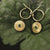 Orecchini a perno Stencil con pendente rotondo - Holzkern Modello: Jewelry