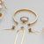 Orecchini Awakening (Marmo/Oro) Orecchini a lobo con pendente a catena - Nucleo in legno Modello: Jewelry