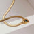Collana Awakening (Marmo/Oro) Collana a serpente con ciondolo squadrato - Nucleo in legno Modello: Jewelry