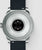 Retro dell'orologio smart: cassa rotonda con campo di contatto nero e cinturino nero