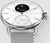 Orologio smartwatch ibrido Withings con quadrante bianco, indicatore temperatura nero e cinturino grigio