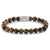 Bracciale in pietre occhio di tigre da 8 mm con chiusura in acciaio inossidabile - Rebel&Rose Modello: RR-80042-S-L