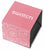 Scatola per orologi Swatch con coperchio rosa e scritta Swatch bianca